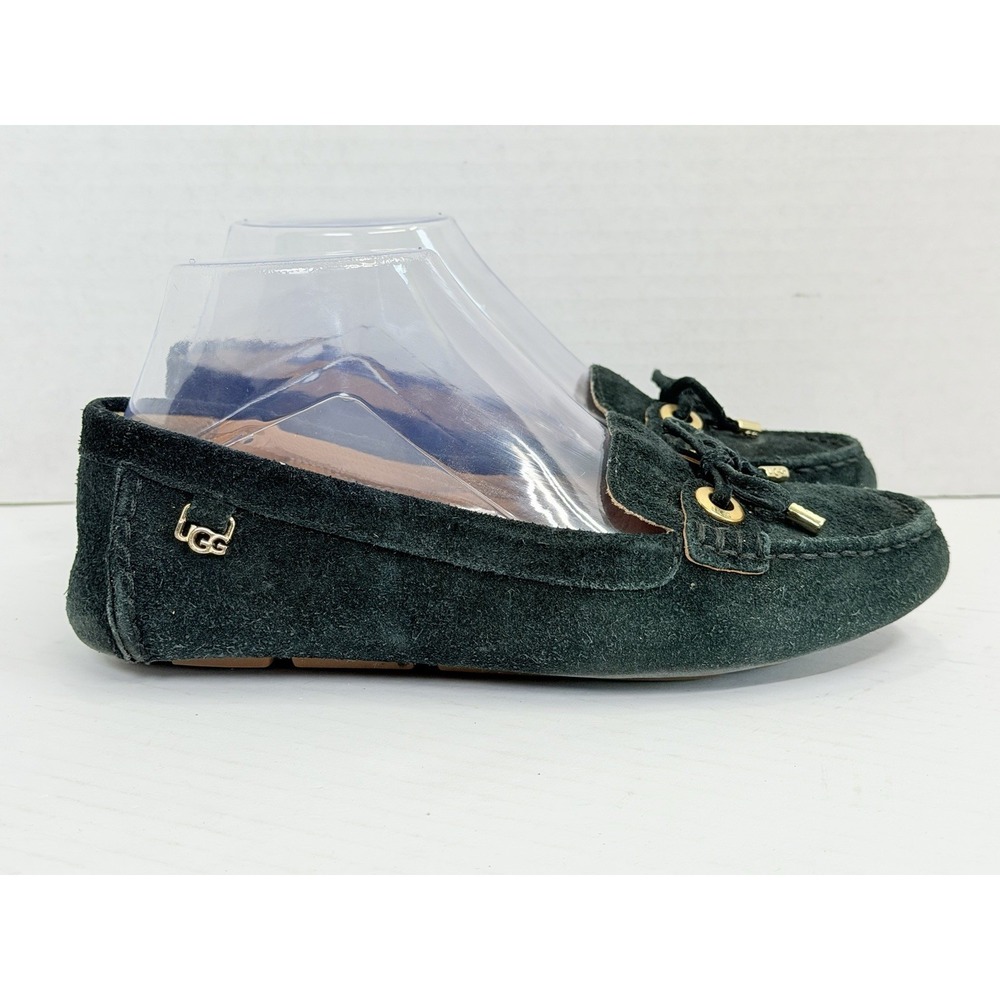 UGG Eevon Suede Tassel Loafers Dark Green Women's Size 7 Flats 1112284W